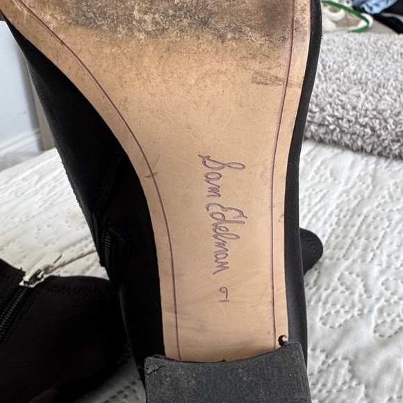 SAM EDELMAN Calexa Sock Bootie Satin Size 9 in black - Picture 5 of 8